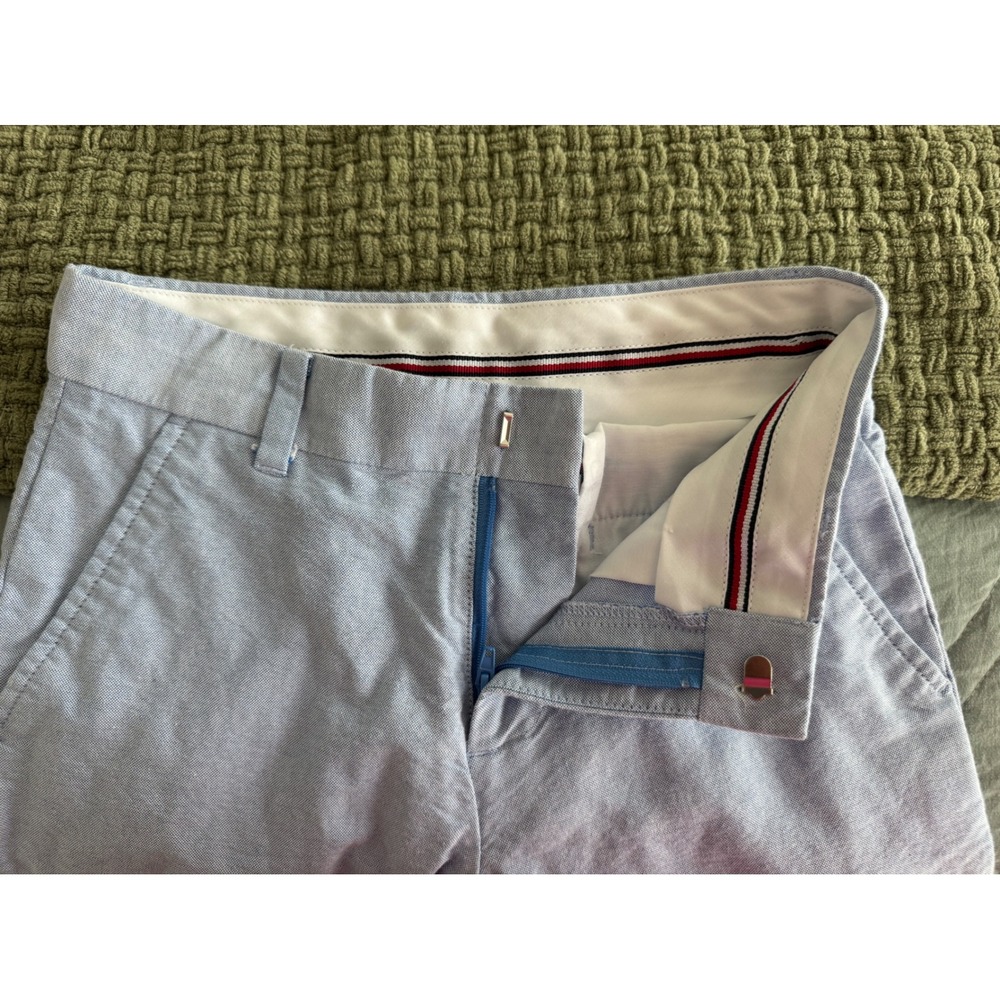 Tommy Hilfiger Kids Light Blue Oxford Chino Pants Size 8 Straight Leg Trousers - Picture 6 of 7